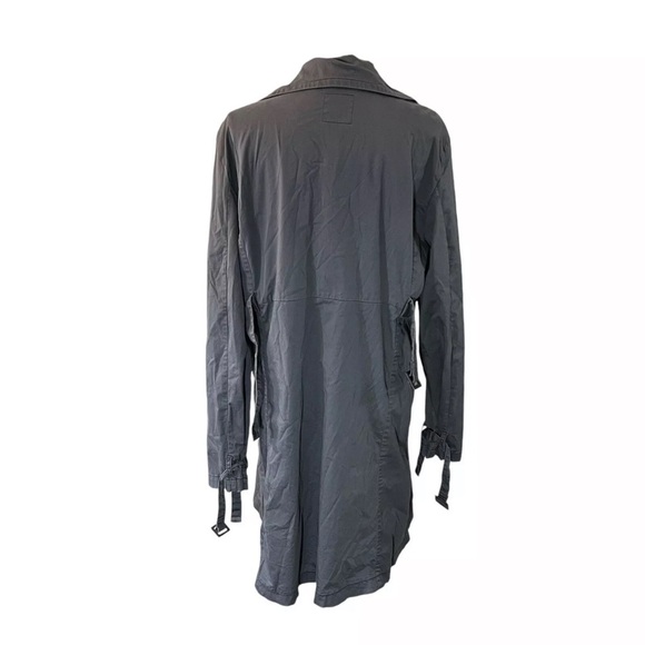 Old Navy Gray Rain Trench Coat Plus Size XXL Outerwear Collared Long Sleeves - Picture 3 of 9